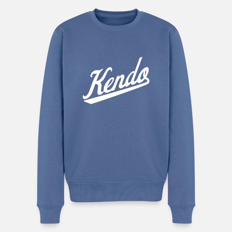 Kendo - Pull Premium bio Homme - bleu pigeon
