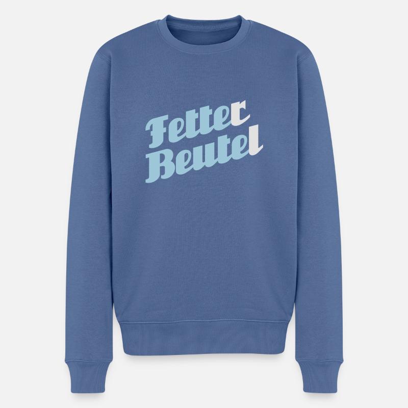 Fette(r) Beute(l) - Männer Premium Bio Pullover - Taubenblau