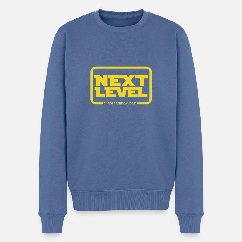 Next Level - Männer Premium Bio Pullover - Taubenblau