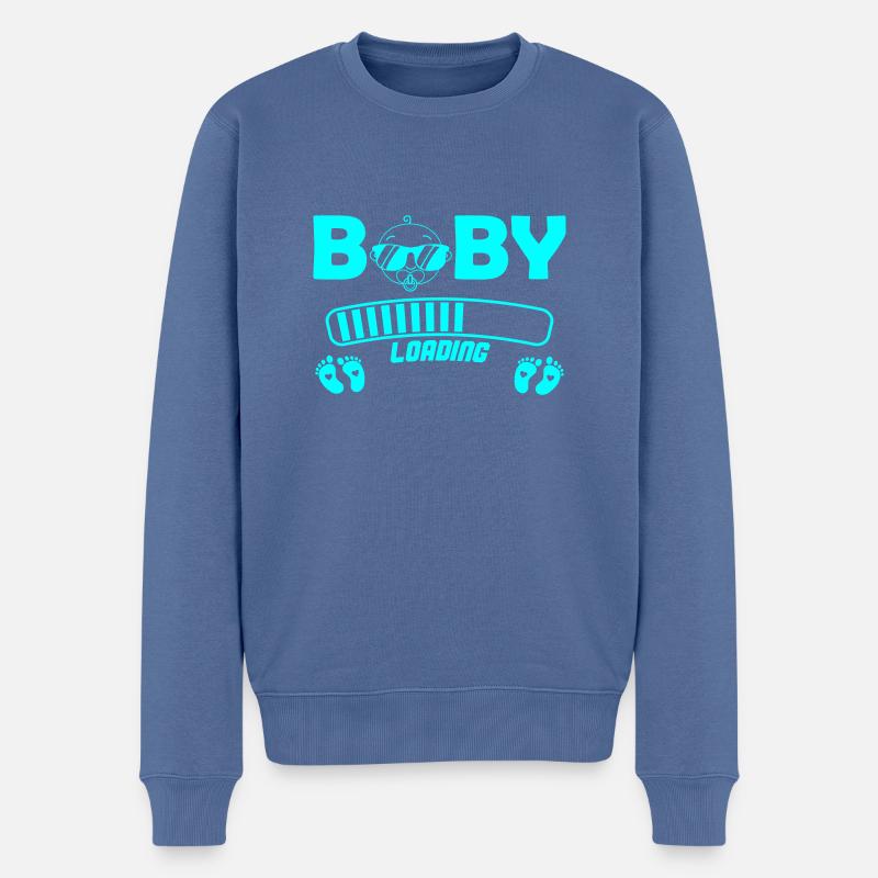 Baby Loading - Männer Premium Bio Pullover - Taubenblau