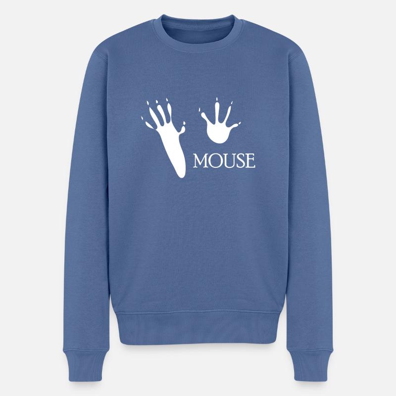 DOG CAT PET Mouse - Männer Premium Bio Pullover - Taubenblau