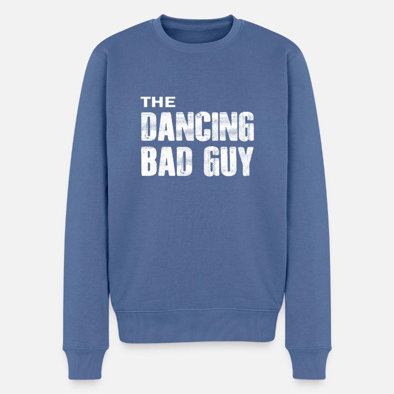Dancing Dance Music - Männer Premium Bio Pullover - Taubenblau