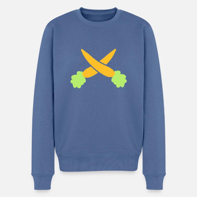 karotten - Männer Premium Bio Pullover - Taubenblau