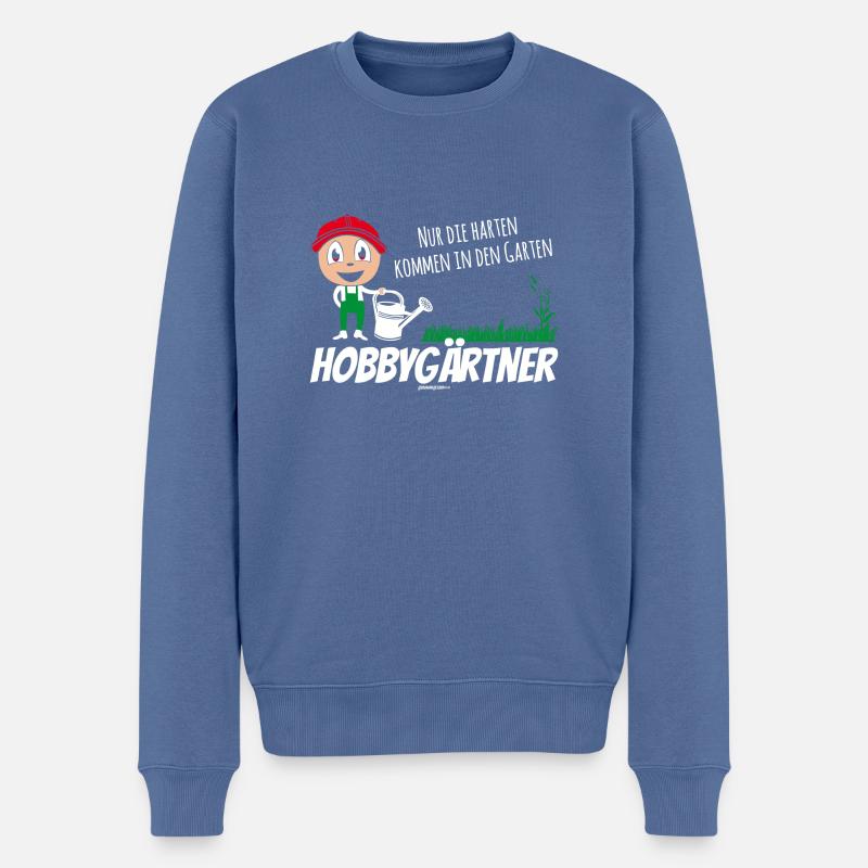 Hobbygärtner - Männer Premium Bio Pullover - Taubenblau