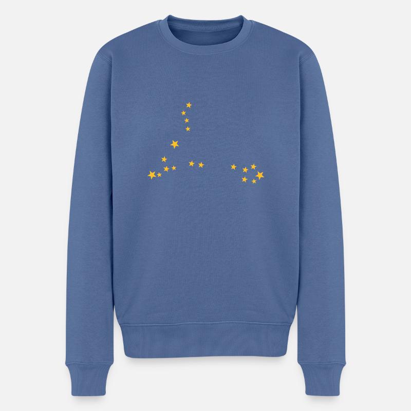 Poissons constellation - Pull Premium bio Homme - bleu pigeon