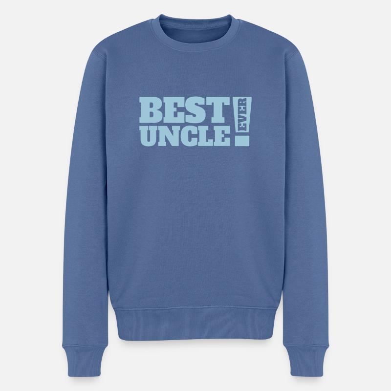 Best Uncle Ever - Männer Premium Bio Pullover - Taubenblau