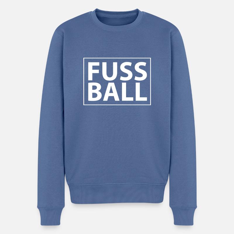 Soccer Fussball - Männer Premium Bio Pullover - Taubenblau
