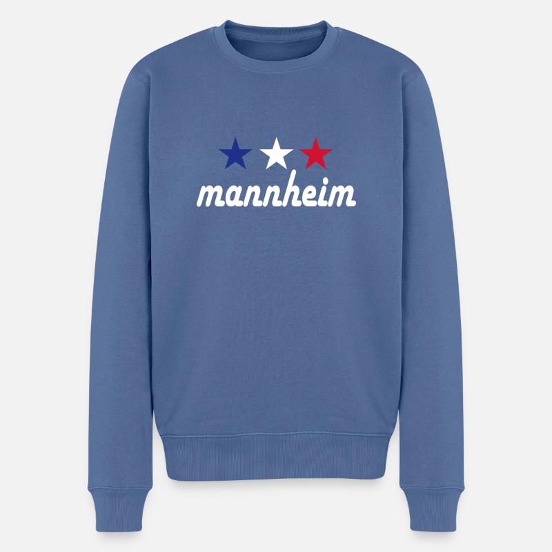 Mannheim Monnem Mannheimat - Männer Premium Bio Pullover - Taubenblau