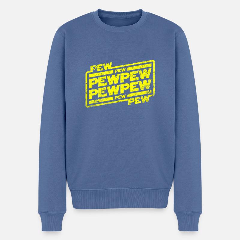 Pew Pew Pew - Männer Premium Bio Pullover - Taubenblau