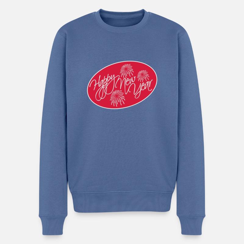 Citation Bonne année - Pull Premium bio Homme - bleu pigeon