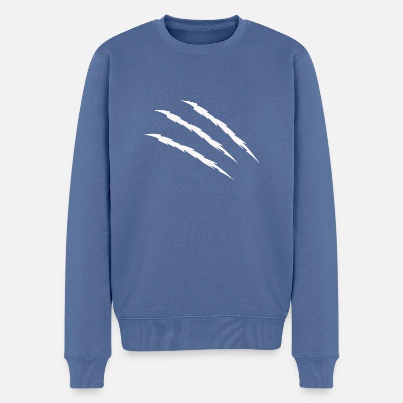 griffe - Pull Premium bio Homme - bleu pigeon