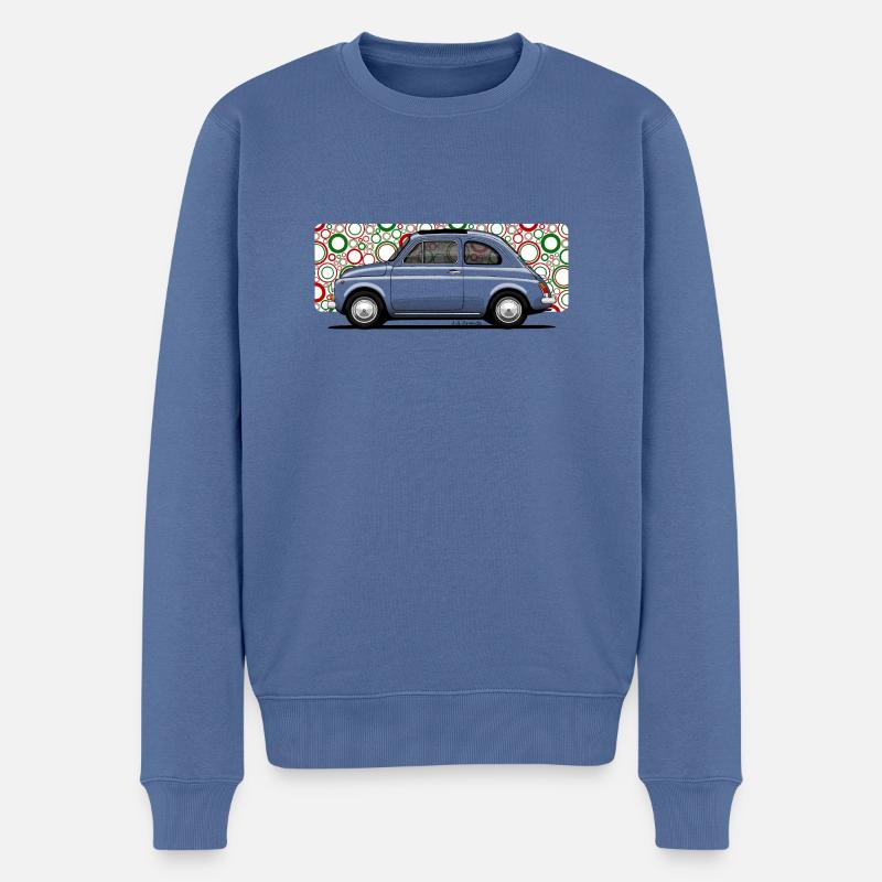 500 klassische V2 CIRCLES - Männer Premium Bio Pullover - Taubenblau
