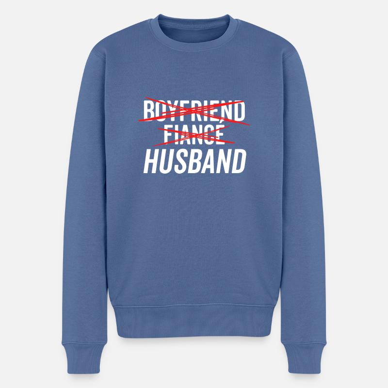 Freund Verlobter Ehemann - Männer Premium Bio Pullover - Taubenblau