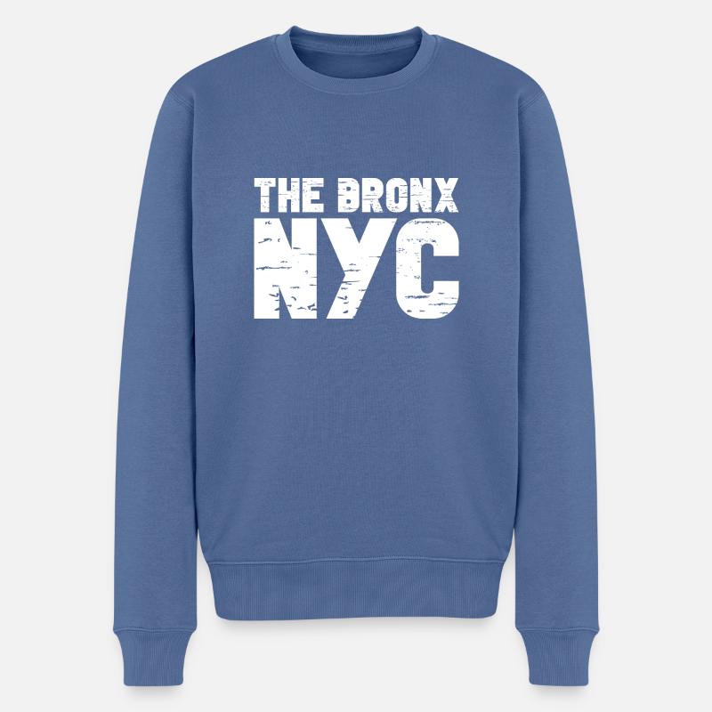 Le Bronx - Pull Premium bio Homme - bleu pigeon