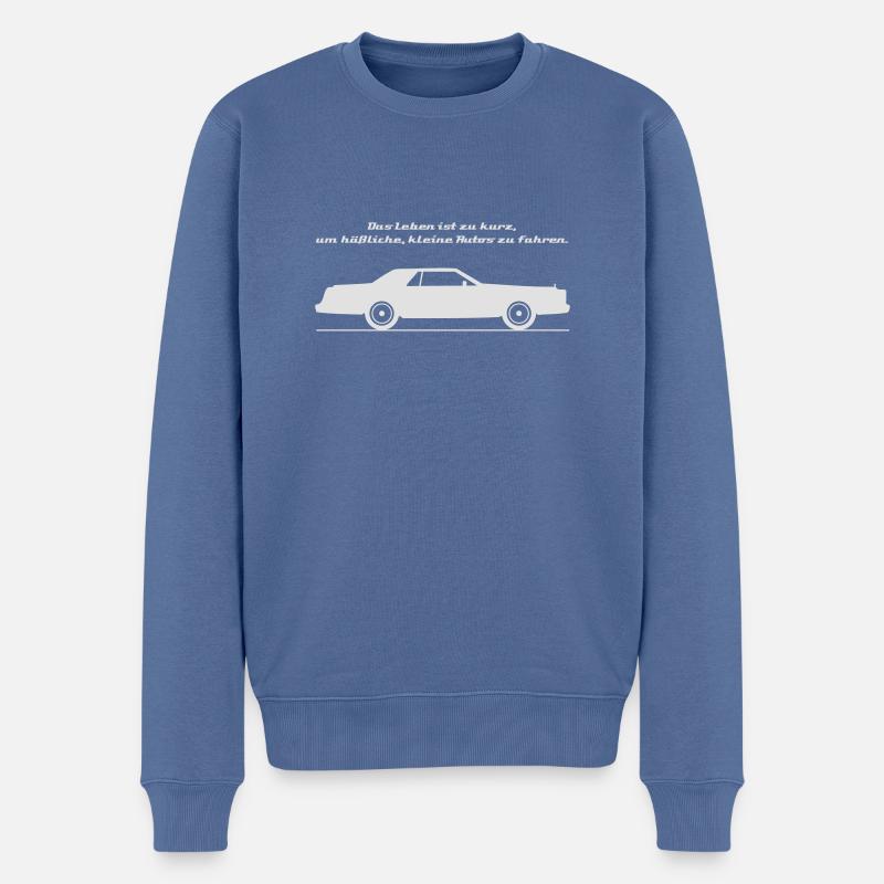 Lincoln Continental Mark V - Männer Premium Bio Pullover - Taubenblau