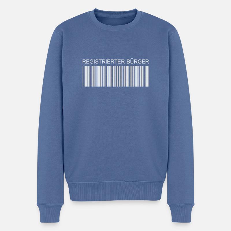 Les citoyens inscrits - Pull Premium bio Homme - bleu pigeon