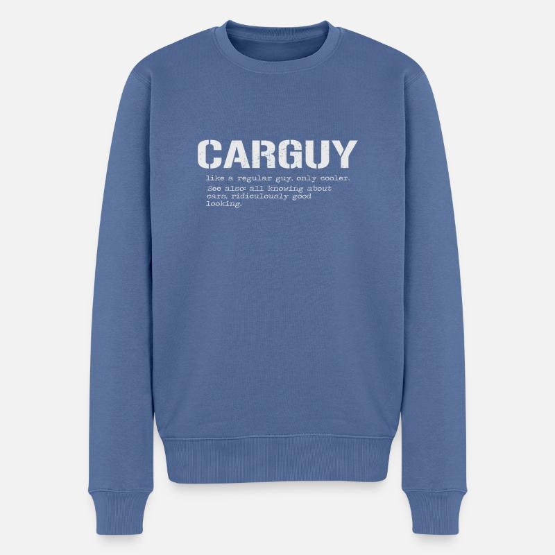 Car Guy - Pull Premium bio Homme - bleu pigeon