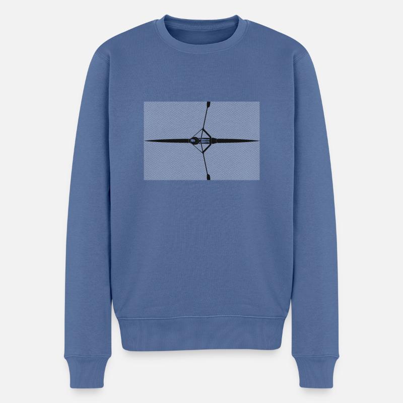 Rudern - Männer Premium Bio Pullover - Taubenblau