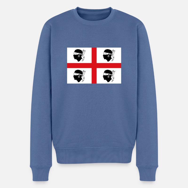 Malex - Männer Premium Bio Pullover - Taubenblau