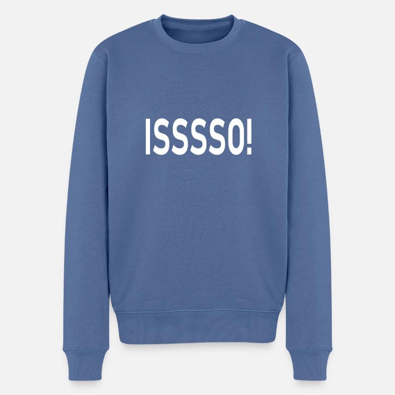 isssso - Pull Premium bio Homme - bleu pigeon