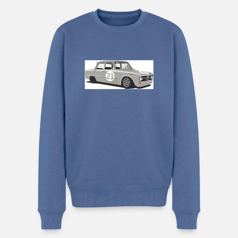  GIULIA - Männer Premium Bio Pullover - Taubenblau