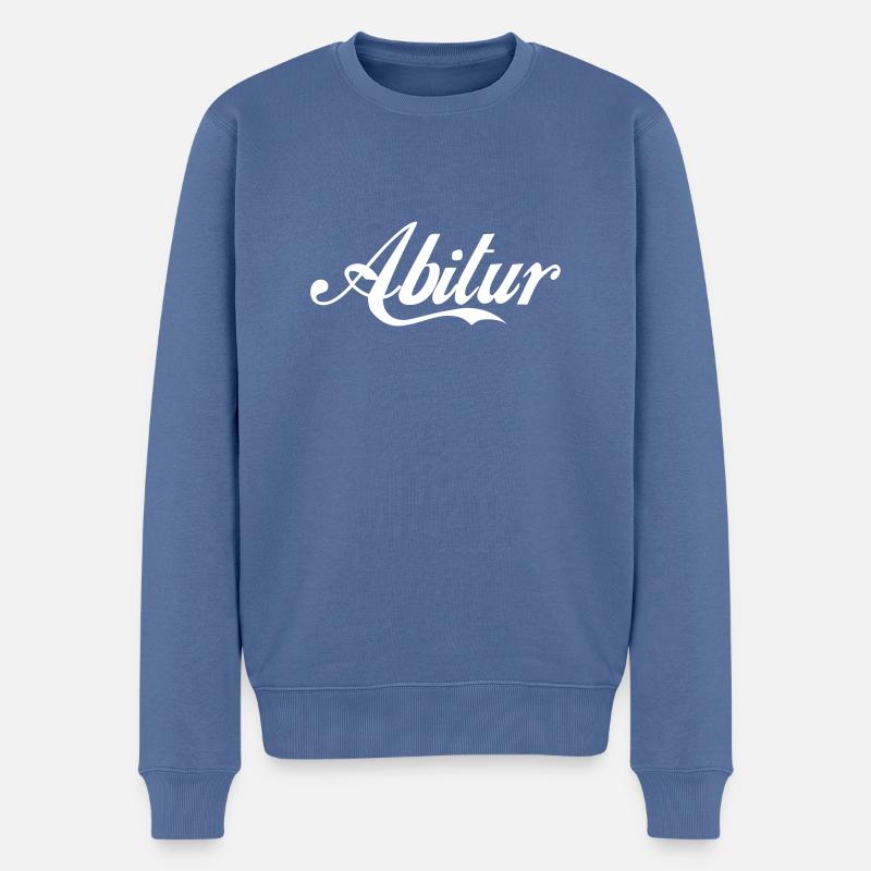 Abitur Abi - Männer Premium Bio Pullover - Taubenblau