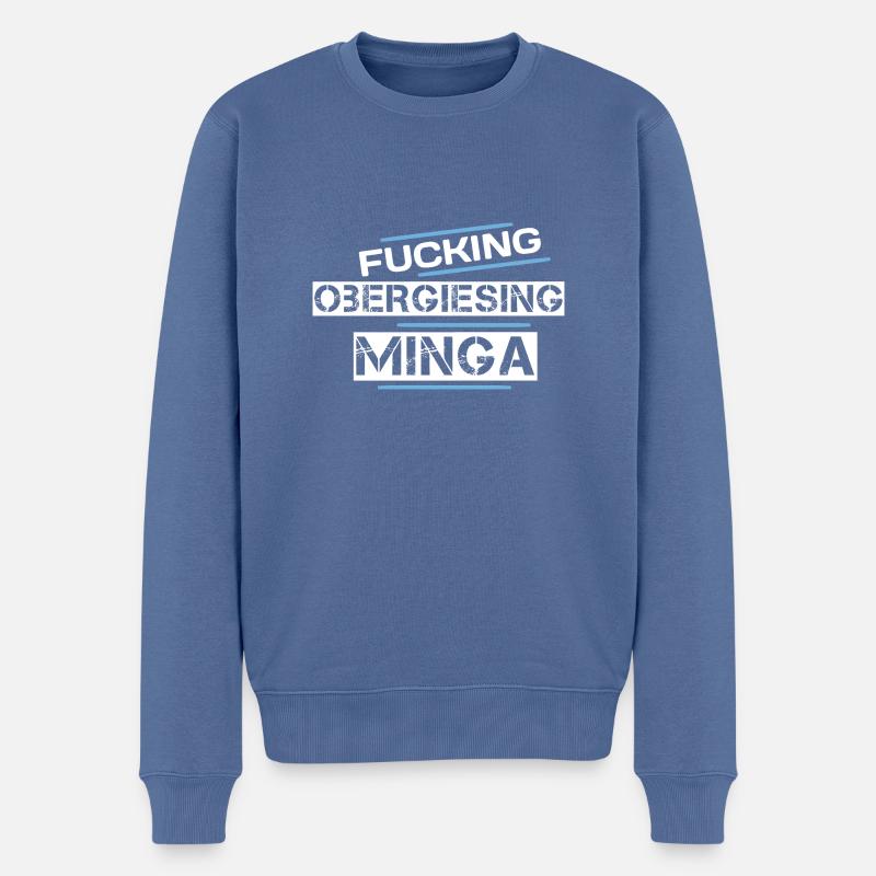 Obergiesing - Männer Premium Bio Pullover - Taubenblau