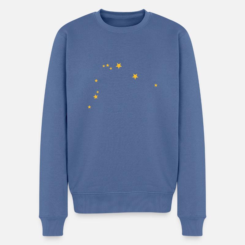 Wassermann Sternbild - Männer Premium Bio Pullover - Taubenblau