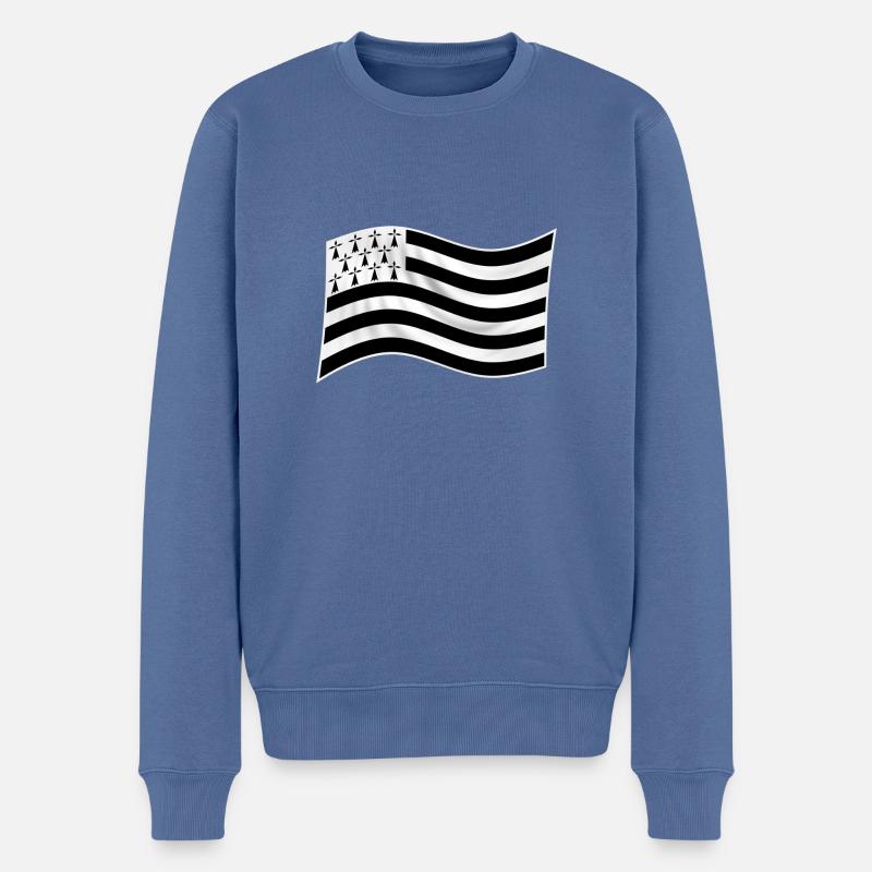 Flagge Großbritannien - Männer Premium Bio Pullover - Taubenblau