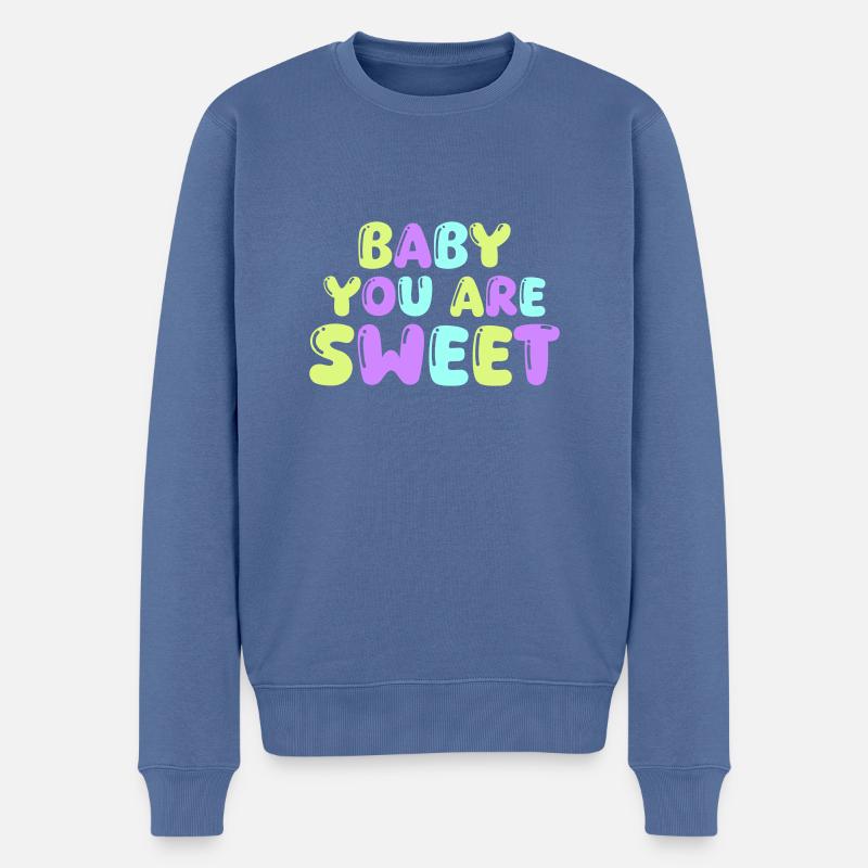 tu es gentil bébé - Pull Premium bio Homme - bleu pigeon