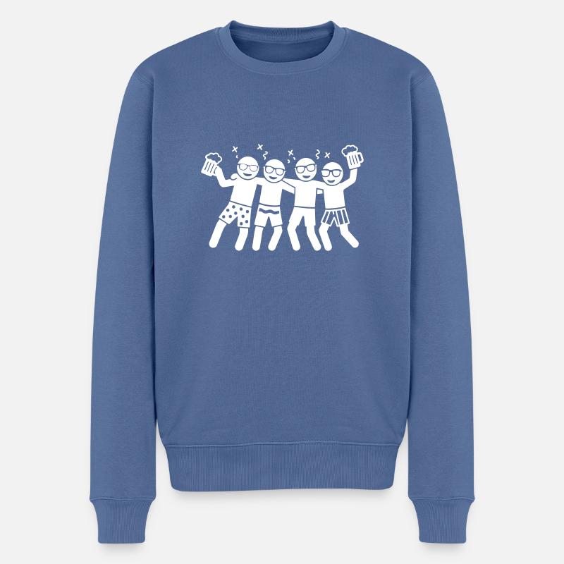 Équipe de vacances de fête - Pull Premium bio Homme - bleu pigeon