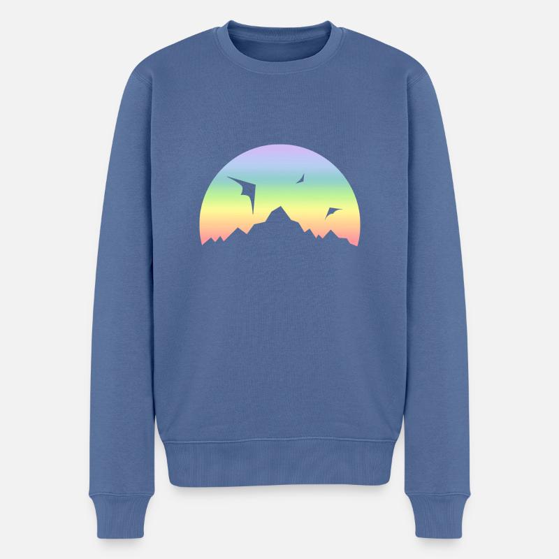 Lenkdrachen - Männer Premium Bio Pullover - Taubenblau