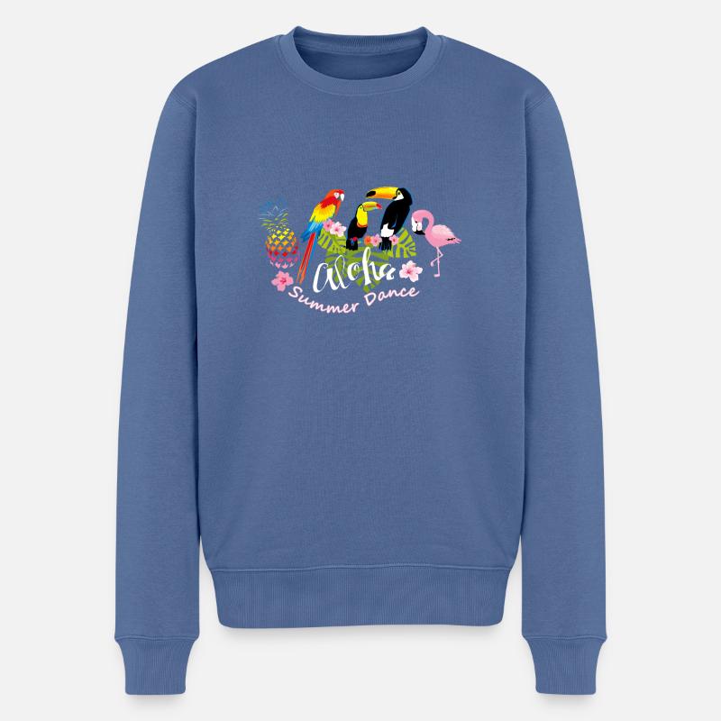 Summer Dance - Aloha Sommercontest - Männer Premium Bio Pullover - Taubenblau