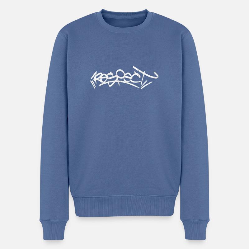 respecter le jour du graffiti - Pull Premium bio Homme - bleu pigeon