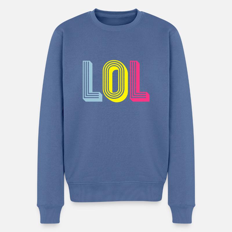 LOL - Männer Premium Bio Pullover - Taubenblau