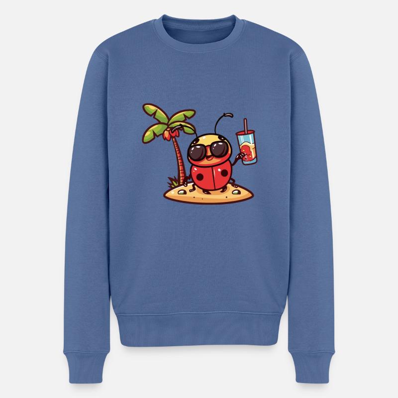Vacances d’été de coccinelle - Pull Premium bio Homme - bleu pigeon