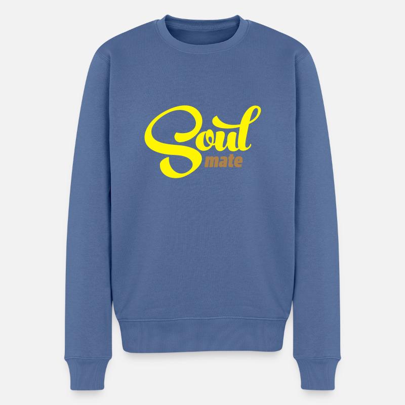 Soulmate - Pull Premium bio Homme - bleu pigeon