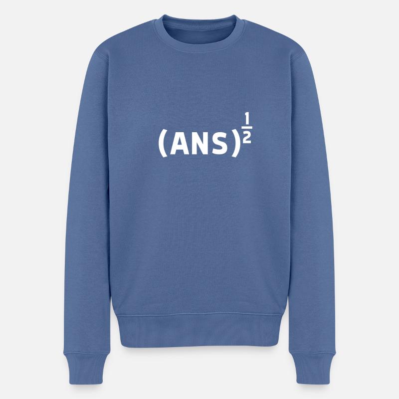 ANS 1/2 - Männer Premium Bio Pullover - Taubenblau