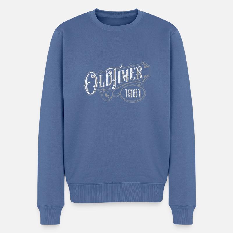 Oldtimer - Männer Premium Bio Pullover - Taubenblau