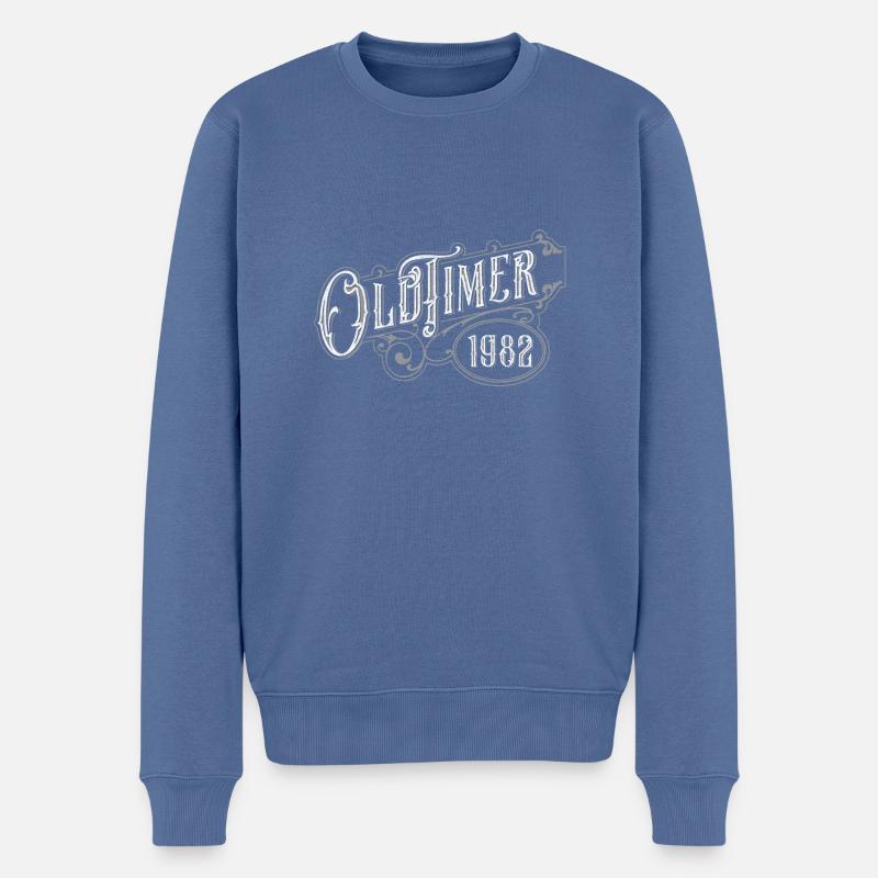 Oldtimer - Männer Premium Bio Pullover - Taubenblau