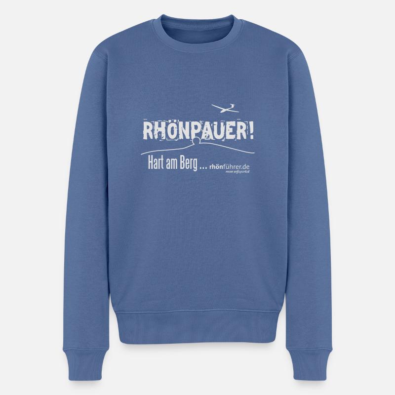 RhönPauer - Männer Premium Bio Pullover - Taubenblau
