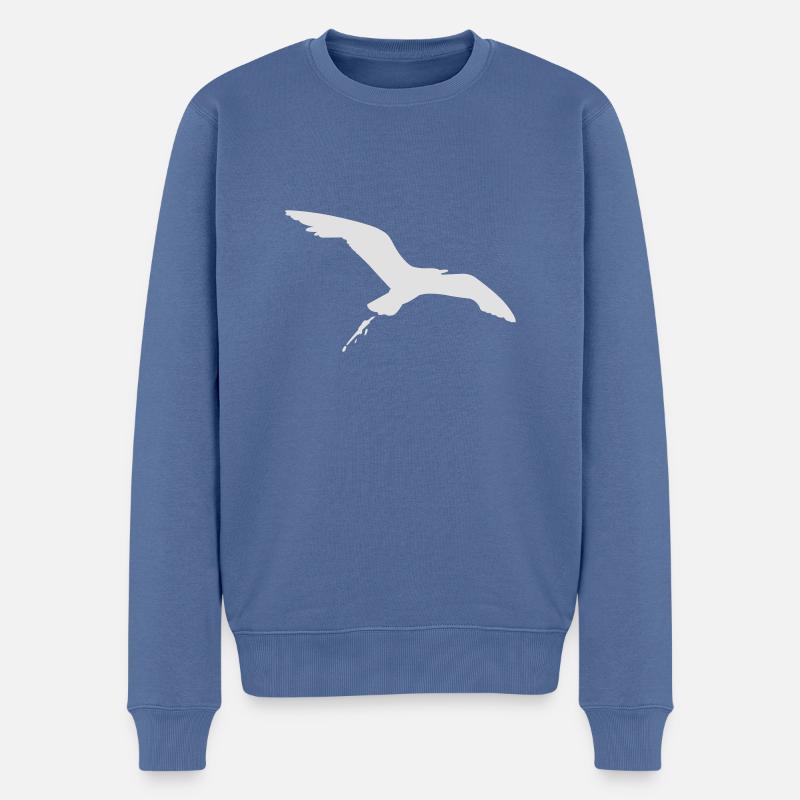 Möwenschiss - Pull Premium bio Homme - bleu pigeon