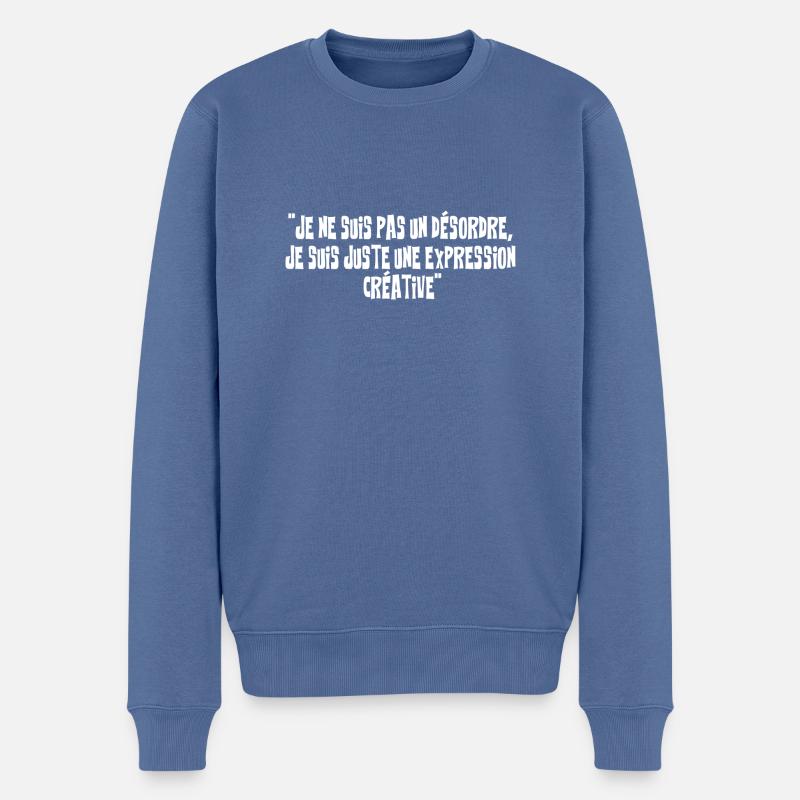 Je ne suis pas un désordre - Pull Premium bio Homme - bleu pigeon