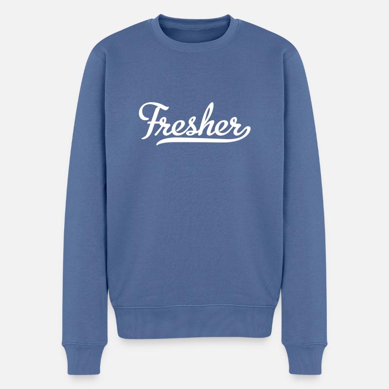 Frais - Pull Premium bio Homme - bleu pigeon