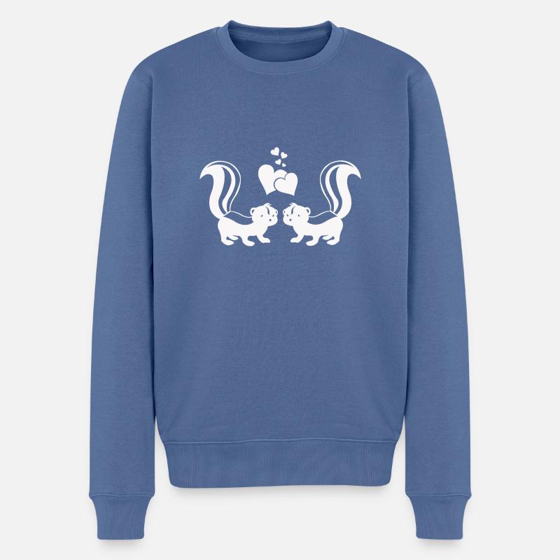 Moufettes amoureuses - Pull Premium bio Homme - bleu pigeon