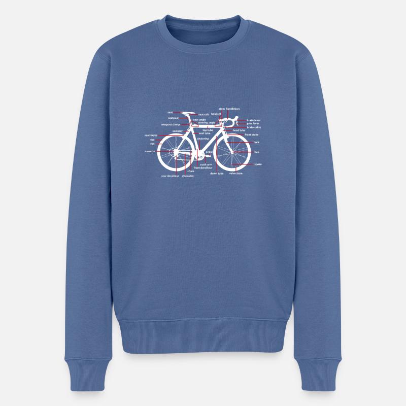 Bicycle parts - Pull Premium bio Homme - bleu pigeon