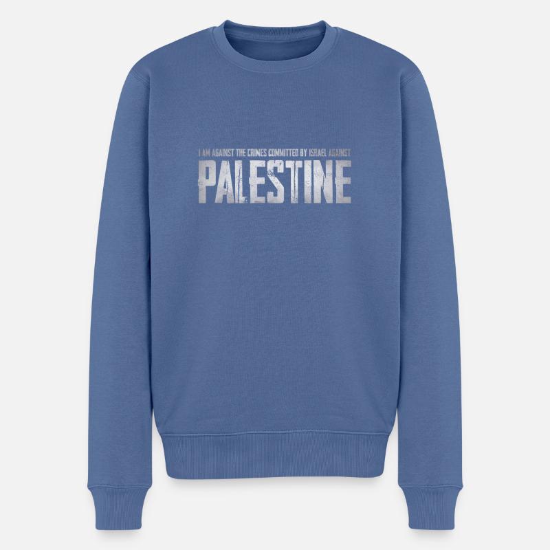 Palästina - Männer Premium Bio Pullover - Taubenblau