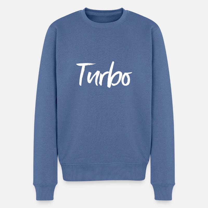 Turbo - Männer Premium Bio Pullover - Taubenblau