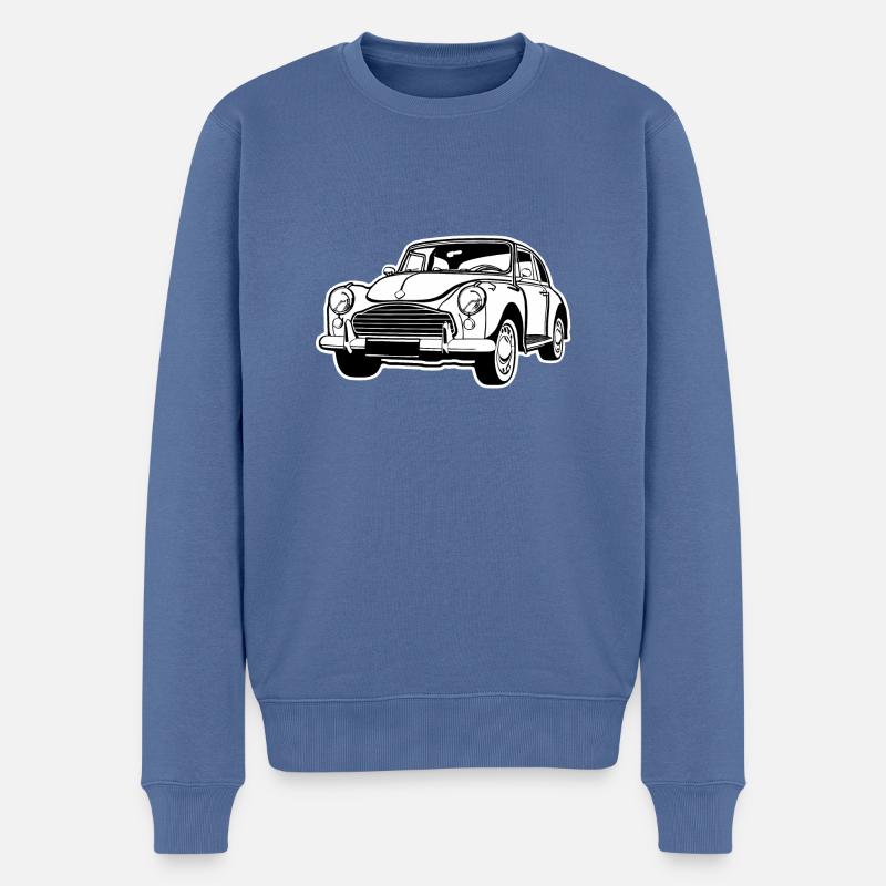 Morris Minor Oldtimer - Männer Premium Bio Pullover - Taubenblau