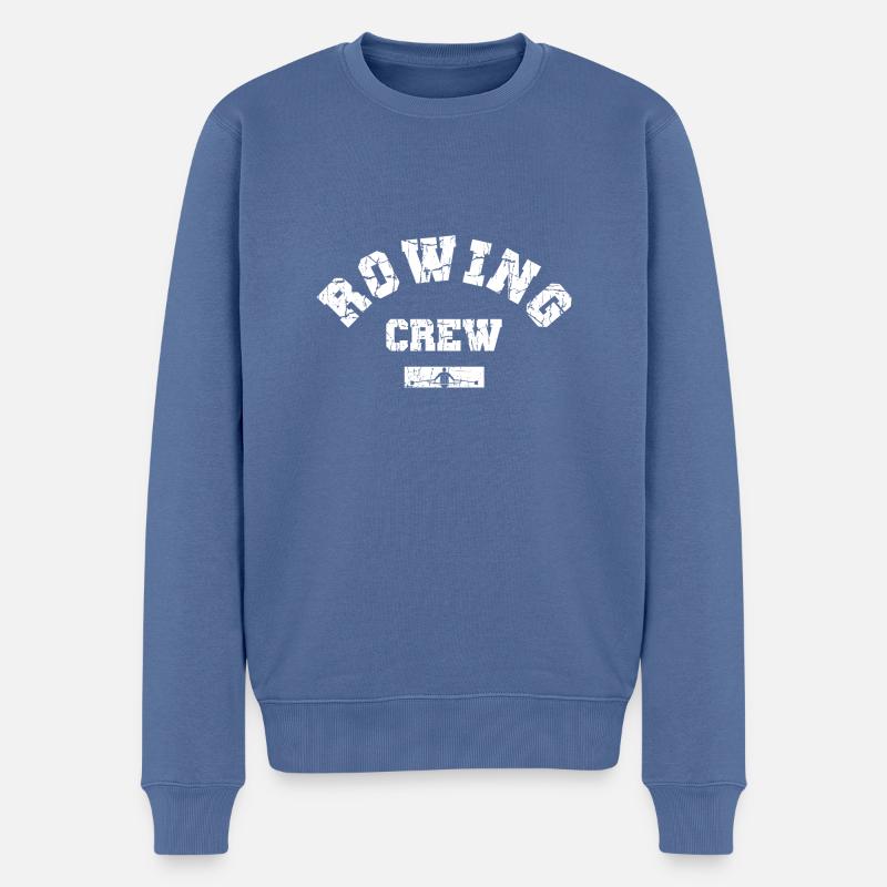 Rudern - Männer Premium Bio Pullover - Taubenblau